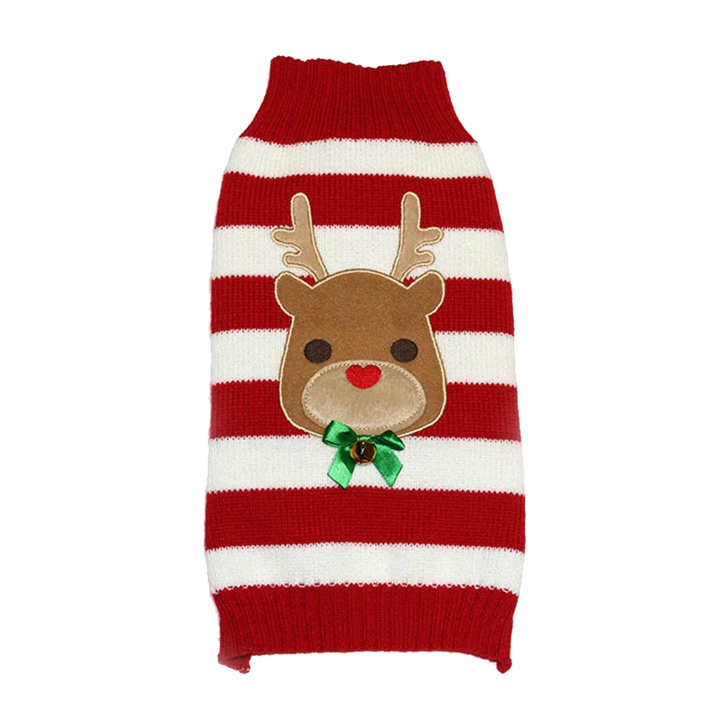 Big Dog Sweater Christmas Pet Sweater Large Dog Samoyed Golden Retriever Jarre Aero Bull Teddy Medium-Sized Dog Puppy Sweater Deer