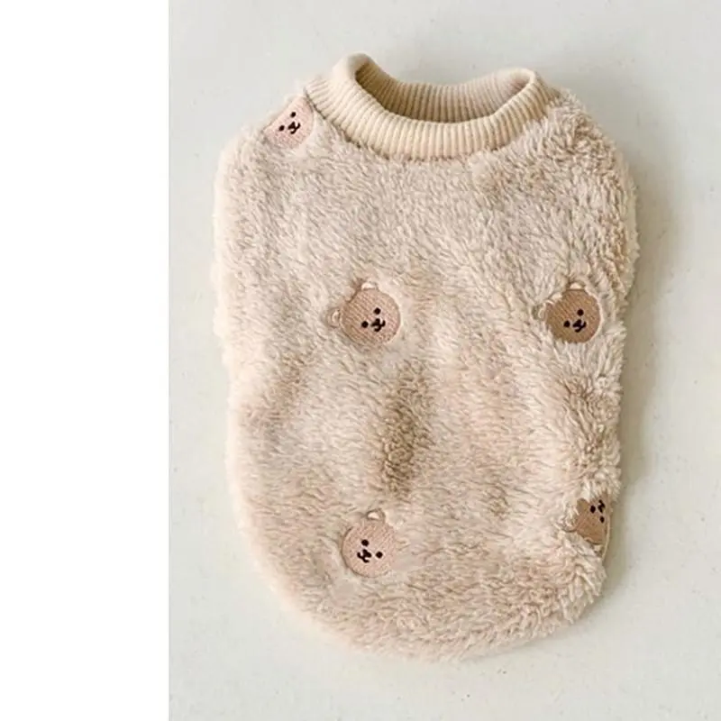 Winter Pet Dog Clothes Cute Bear Warm Fleece Dogs Sweatshirt For Puppy Small Medium Dog Clothing Jacket French Bulldog Chihuahua