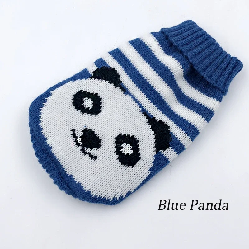 Warm Pet Clothes for Small Medium Dogs Winter Christmas Dogs Sweater Pet Clothing Knitting Costume Coat Cartoon Print Clothes