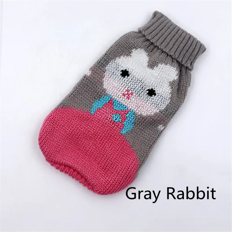 Warm Pet Clothes for Small Medium Dogs Winter Christmas Dogs Sweater Pet Clothing Knitting Costume Coat Cartoon Print Clothes