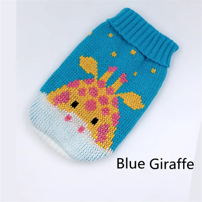 Warm Pet Clothes for Small Medium Dogs Winter Christmas Dogs Sweater Pet Clothing Knitting Costume Coat Cartoon Print Clothes