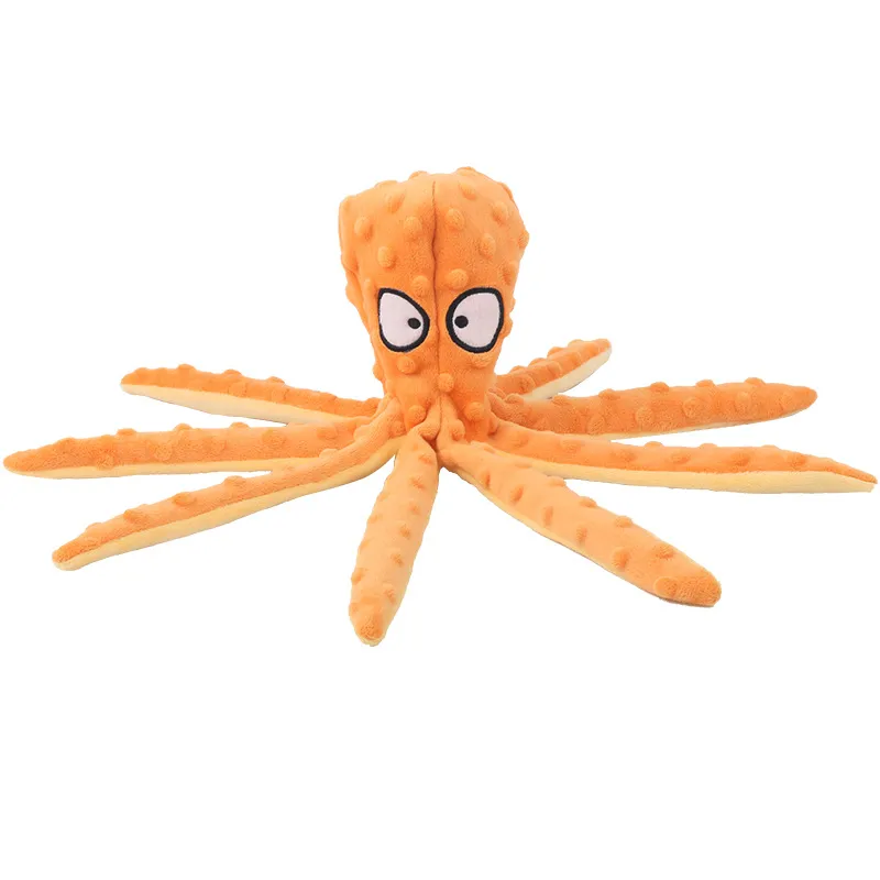 Cartoon Octopus Plush Dog Toys Resistance To Bite Squeaky Sound Pet Puppy Toy For Cleaning Teeth Small Dogs Chew Supplies Yorkie