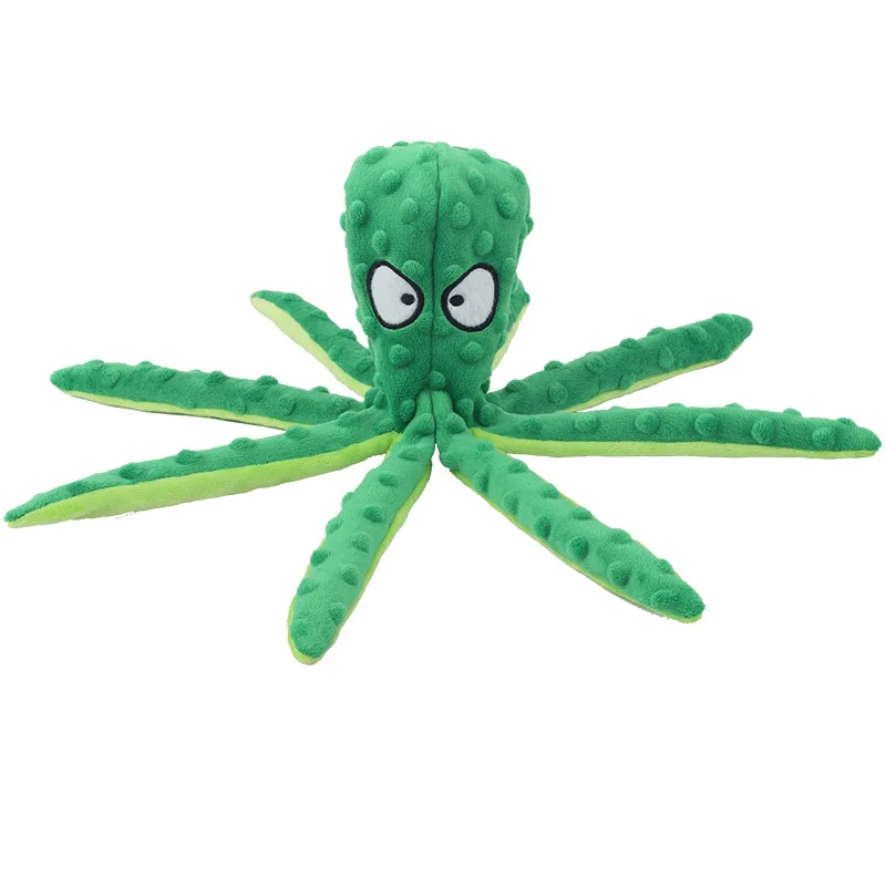 Cartoon Octopus Plush Dog Toys Resistance To Bite Squeaky Sound Pet Puppy Toy For Cleaning Teeth Small Dogs Chew Supplies Yorkie