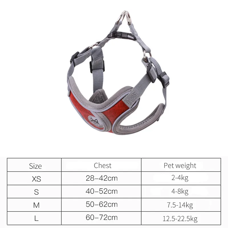 Dog Harnesses Leash Set Reflective Adjustable Dog Collar Dog Leasher Medium Small Dog Accessories Puppy Vest For French Bulldog