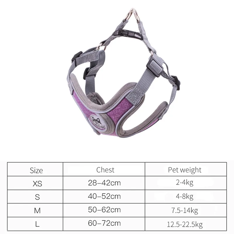 Dog Harnesses Leash Set Reflective Adjustable Dog Collar Dog Leasher Medium Small Dog Accessories Puppy Vest For French Bulldog