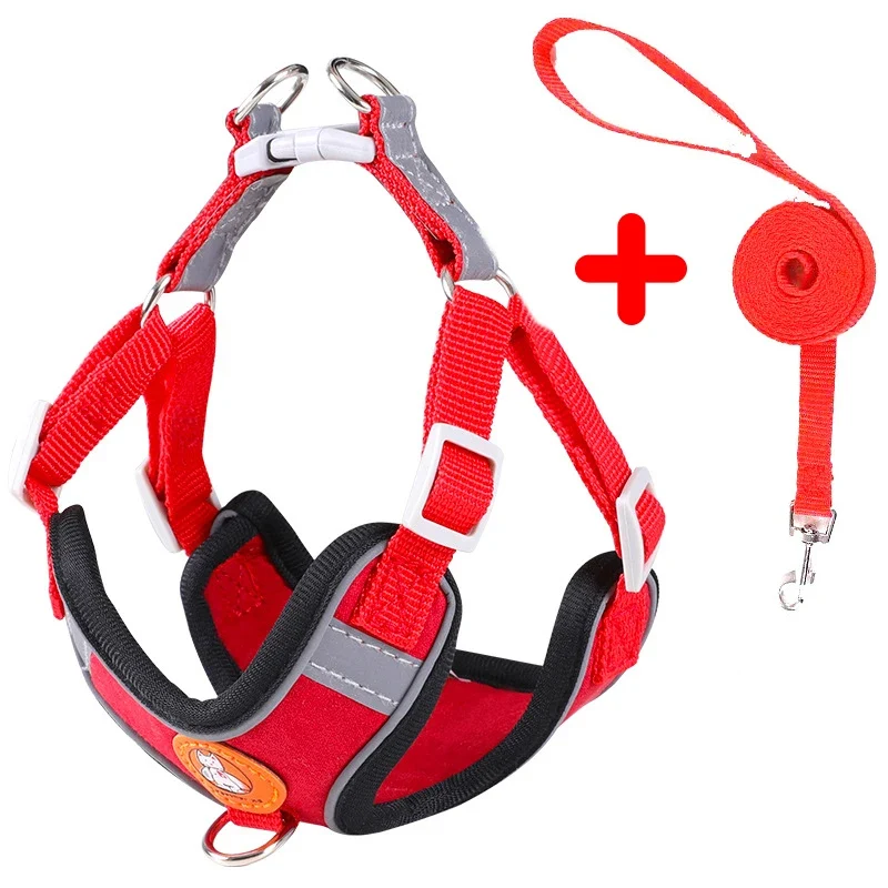 Pet Dog harness No Pull Breathable Reflective Dog harness and Leash Set Adjustable Harness Dog For kitten Puppy Pet accessories