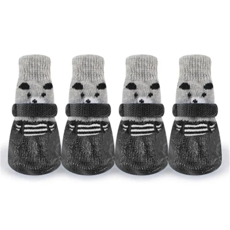 Adjustable Cotton Dog Shoes Non-slip Waterproof Rubber Cats Dogs Socks Sole for Chihuahua Puppy Cat Rain Snow Boots Pet Products