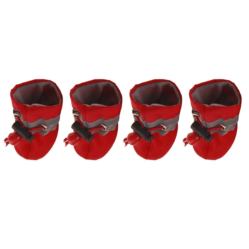 4pcs/set Waterproof Pet Dog Shoes Anti-slip Rain Snow Boot Footwear Thick Warm Cat Dog Puppy Kitten Socks Booties Supply Gift