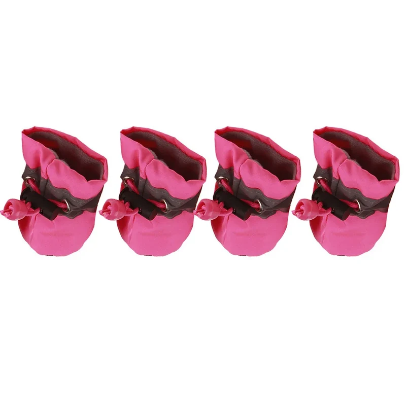4pcs/set Waterproof Pet Dog Shoes Anti-slip Rain Snow Boot Footwear Thick Warm Cat Dog Puppy Kitten Socks Booties Supply Gift