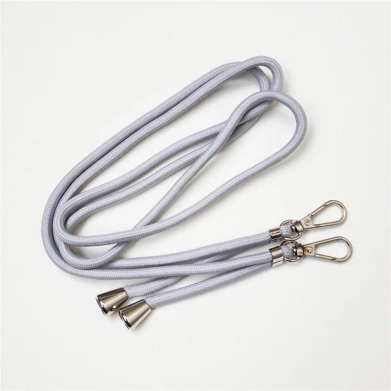 Dual Hook Crossbody Cord Lanyard For Mobile Phone Universal Adjustable Strap Bold 6mm Long Shoelace Clip Neck Hang Tether Rope
