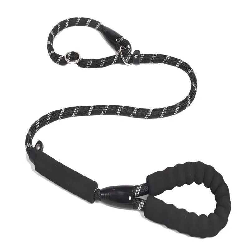 Nylon Pet Leash Outdoor Training Reflective Dog Leashes Double Handle Rope P Style Adjustable Collar Belt For Small Large Dogs