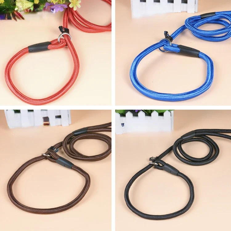 Dog Leash Strong Nylon dog collar Labrador French bulldog Harness Leash Reflective Leash Training Safety Dog Leashes Ropes 0.6cm
