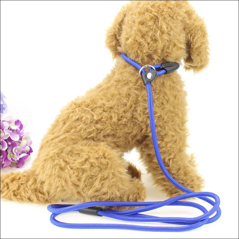 Dog Leash Strong Nylon dog collar Labrador French bulldog Harness Leash Reflective Leash Training Safety Dog Leashes Ropes 0.6cm