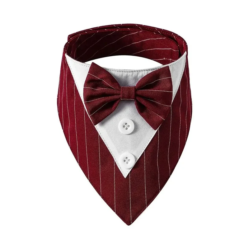 Comfortable Fashion Adjustable Tuxedo Bow Ties Pet Saliva Towel Formal Tie Bow Tie Collar Dog Necktie