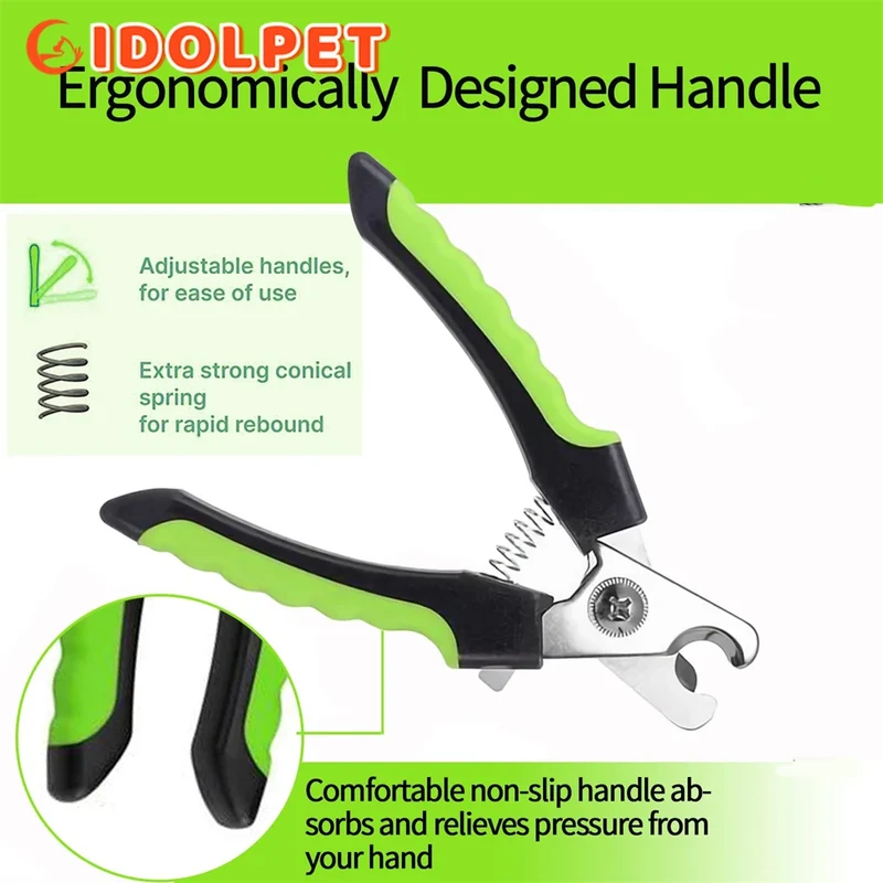 Dog Nail Clippers with Safety Guard Cat Dog Nail Trimmers Pet Nail Clippers Sharp Blades Suitable for Medium Large Dogs Cats