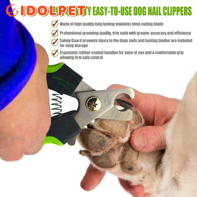 Dog Nail Clippers with Safety Guard Cat Dog Nail Trimmers Pet Nail Clippers Sharp Blades Suitable for Medium Large Dogs Cats