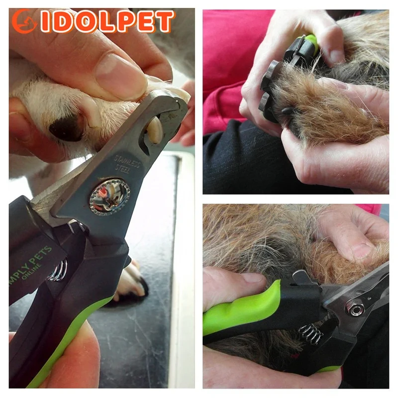 Dog Nail Clippers with Safety Guard Cat Dog Nail Trimmers Pet Nail Clippers Sharp Blades Suitable for Medium Large Dogs Cats