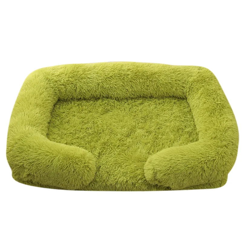 Winter Rectangular Large Dog Beds Washable Plush Fluffy Dog Cat Bed Mat Pet Cushion Big Medium Kennel House camas para perro