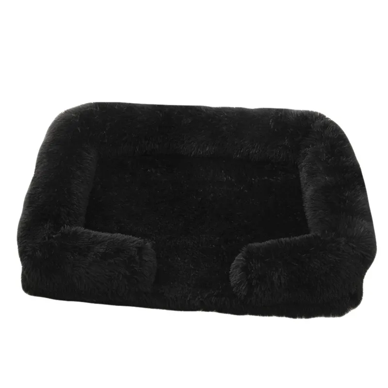 Winter Rectangular Large Dog Beds Washable Plush Fluffy Dog Cat Bed Mat Pet Cushion Big Medium Kennel House camas para perro