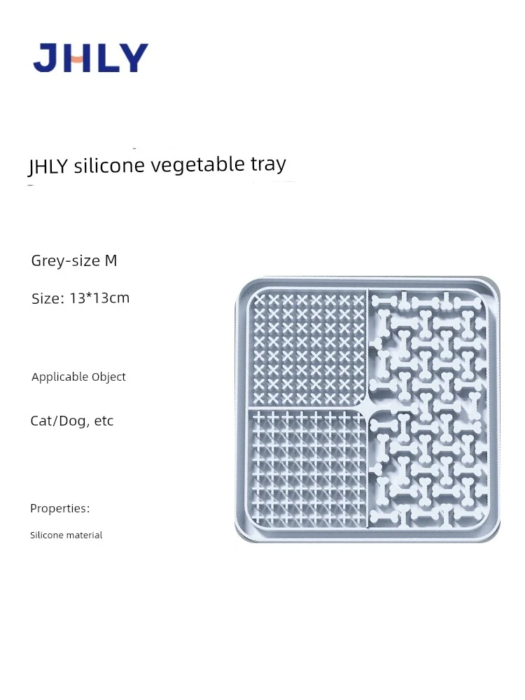 Jhly Licking Mat Slow Feeding Bowl Dog Bowl Cat Pet Puppy Anti-Choke Silicone Toy Small Size Dogs Food Plate Food Basin
