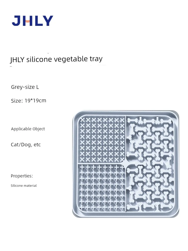 Jhly Licking Mat Slow Feeding Bowl Dog Bowl Cat Pet Puppy Anti-Choke Silicone Toy Small Size Dogs Food Plate Food Basin