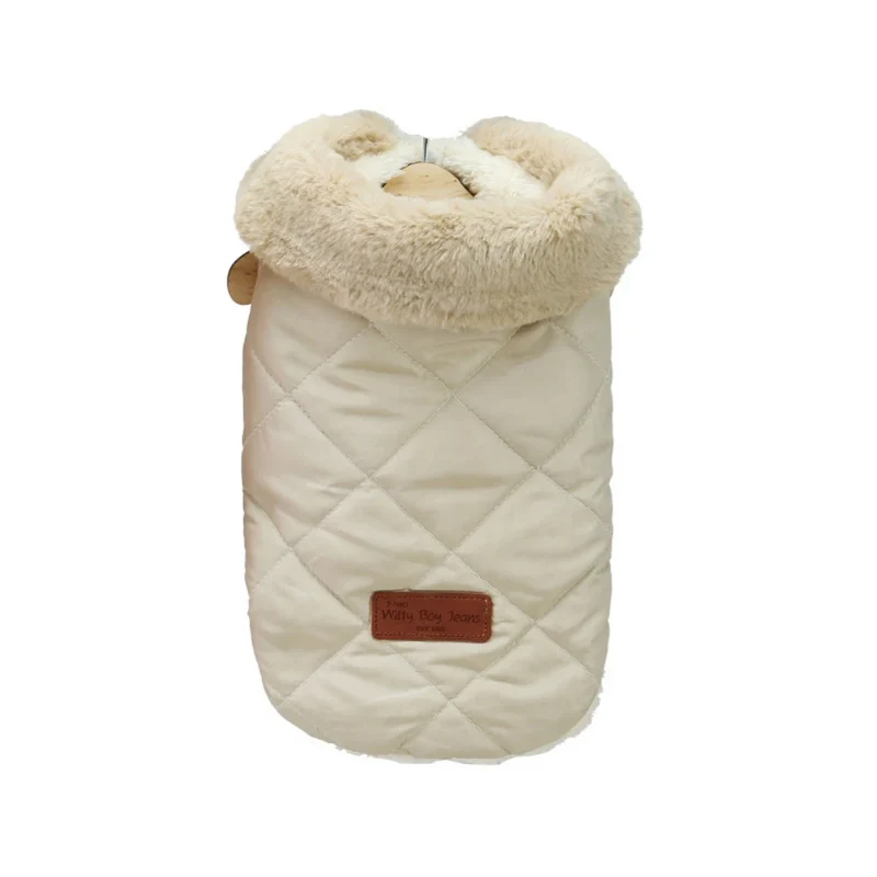 Warm Dog Cat Clothes Winter Fur Collar Small Dogs Puppy Coat Thick Cotton Pet Jacket Outfits Clothes for Small Dog Pug Chihuahua