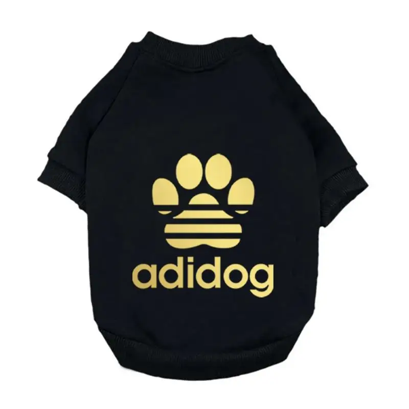 Winter Warm Dog Clothes 2021 Black Gold Clothes For Dogs Fashion Pet Clothes Small Dogs Cats Costume Puppy Bulldog Clothes S-xxl