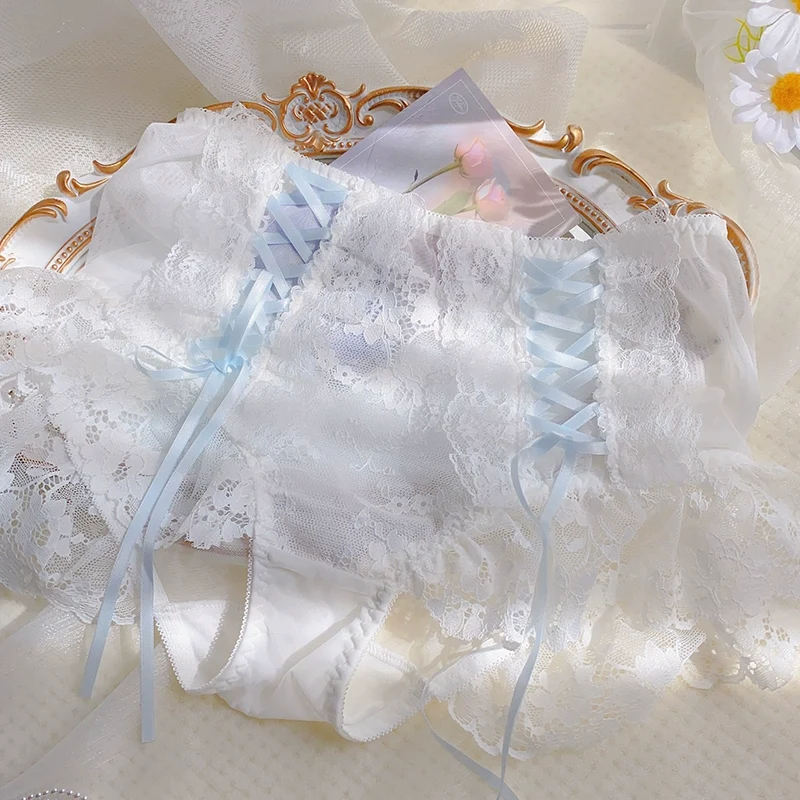 Dandelion Lace-up Romantic Pure Lace Underwear