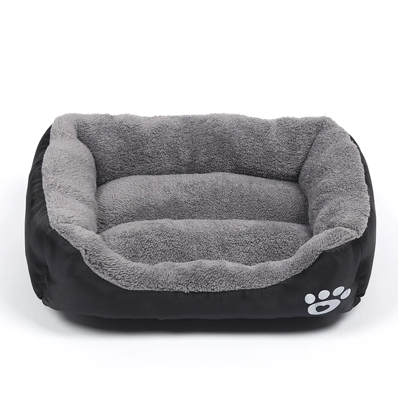 Large Square Nest S-3XL Pet Large Dog Bed for Small Medium Dogs Soft Fleece Nest Big Dog Sofa Bed Winter Warm Cat House for Pet