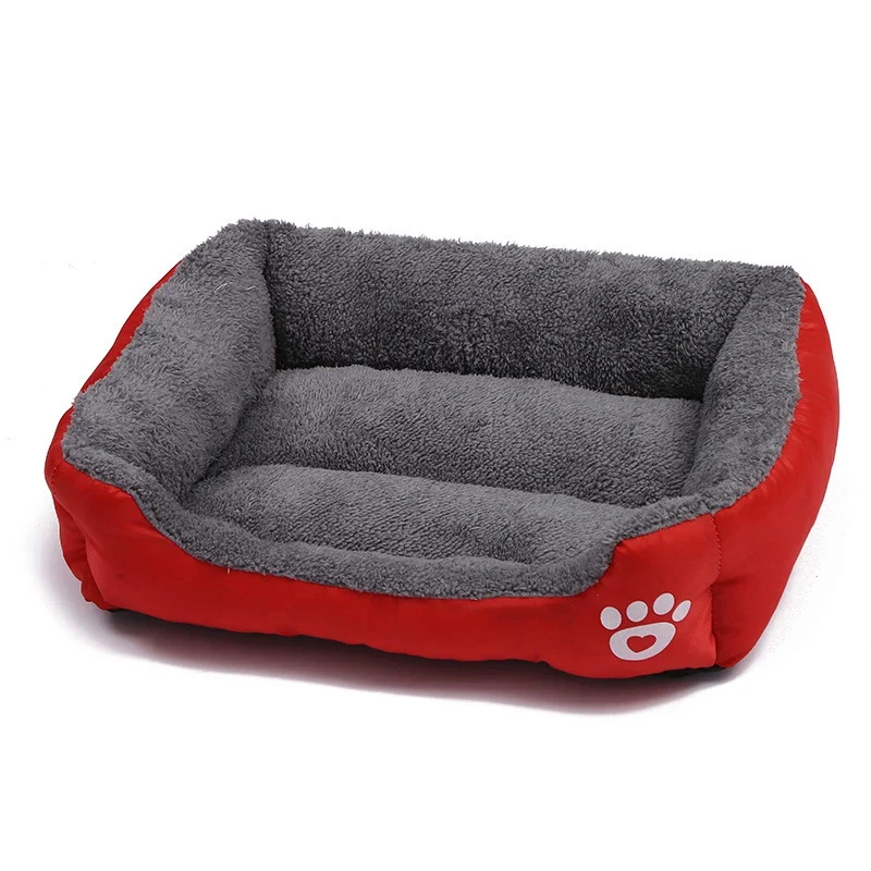 Large Square Nest S-3XL Pet Large Dog Bed for Small Medium Dogs Soft Fleece Nest Big Dog Sofa Bed Winter Warm Cat House for Pet