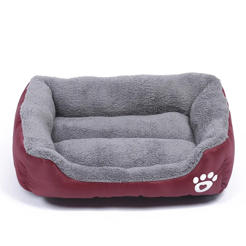 Large Square Nest S-3XL Pet Large Dog Bed for Small Medium Dogs Soft Fleece Nest Big Dog Sofa Bed Winter Warm Cat House for Pet