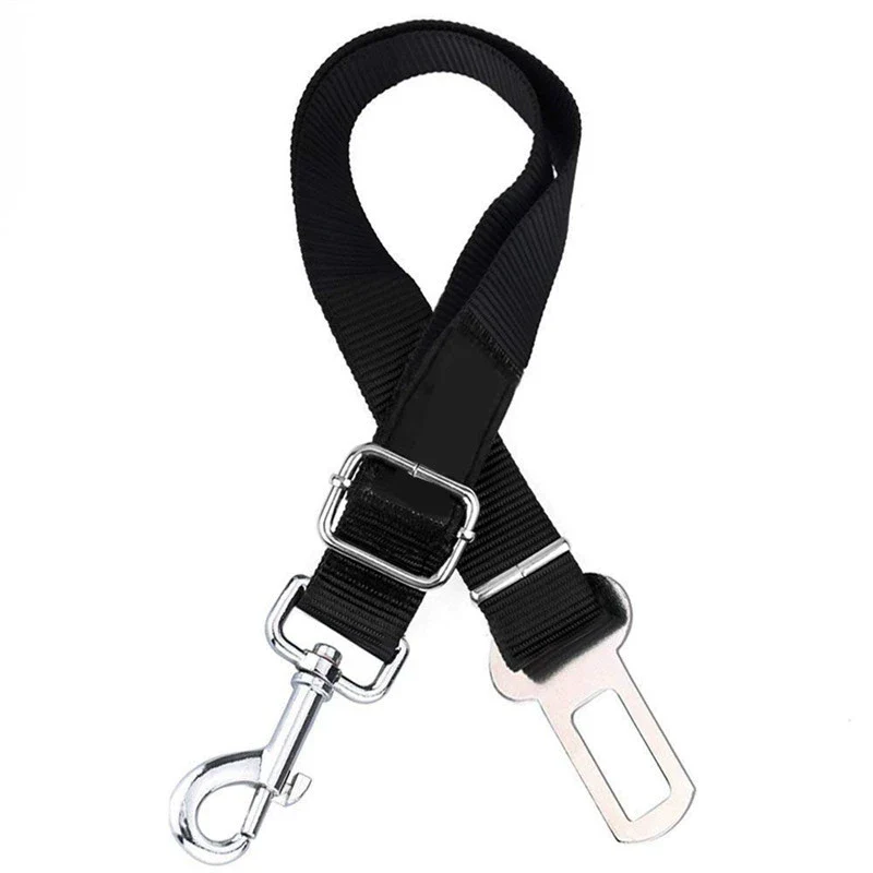 Car Safety Belt for Pet Dog Car Safety Buckle Fixed Rope Adjustable Contraction Band Car Dog Safety Rope