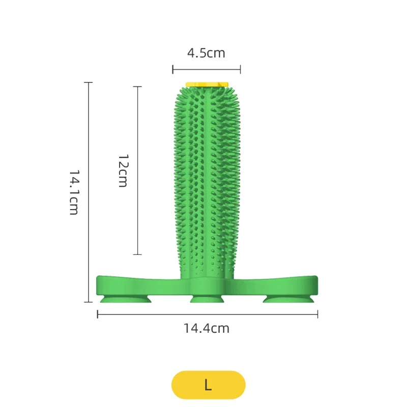 Large Dog Chew Toys Rubber Toothbrush For Small Dogs Treat Dispenser Tooth Cleaning Pet Supplies Puppy Cactus Interactive Toy