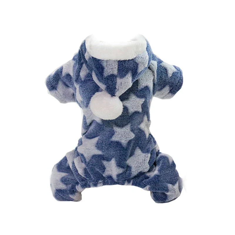 The New Autumn And Winter Snowflake Soft Fleece Dog Clothes Pet Dress Pattern Coral Velvet Deer Christmas Puppy Coat Four Ha