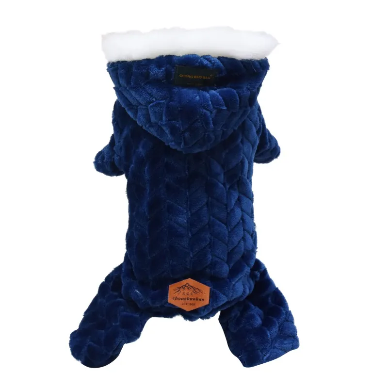 Winter Dog Clothes For Small Dogs Dog Jacket Thicken Warm Fleece Puppy Pet Coat Fur Hooded Jacket Jumpsuit Chihuahua Clothing