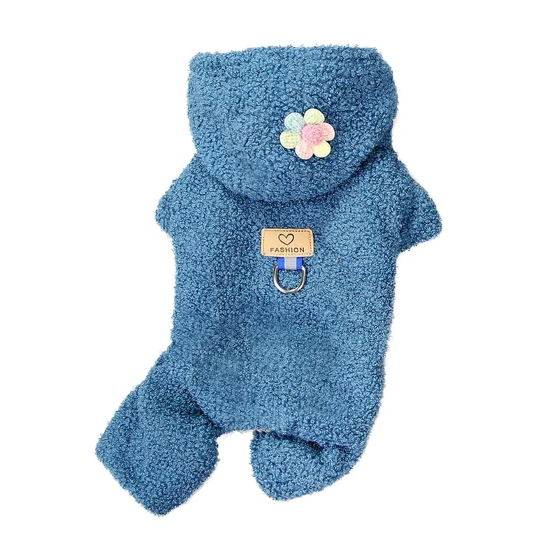 Winter Dog Clothes For Small Dogs Dog Jacket Thicken Warm Fleece Puppy Pet Coat Fur Hooded Jacket Jumpsuit Chihuahua Clothing