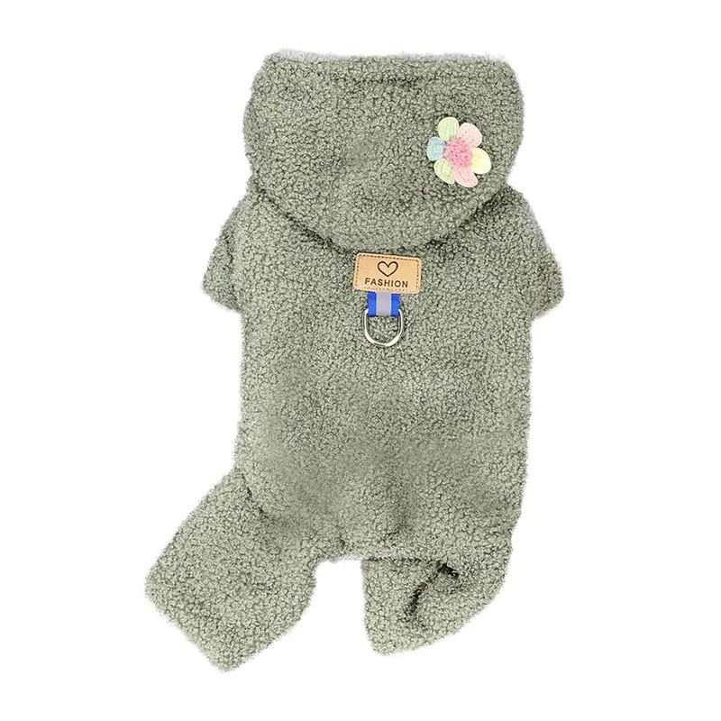 Winter Dog Clothes For Small Dogs Dog Jacket Thicken Warm Fleece Puppy Pet Coat Fur Hooded Jacket Jumpsuit Chihuahua Clothing