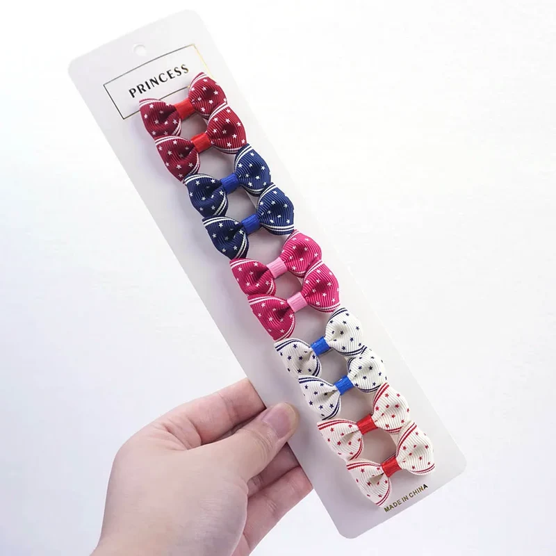 13 Kinds Of Style Dog Hair Bows Brand New Pet Grooming Accessories 10 Pcs/Lot Ribbon Bow With Alligator Clip Pet Christmas Gifts