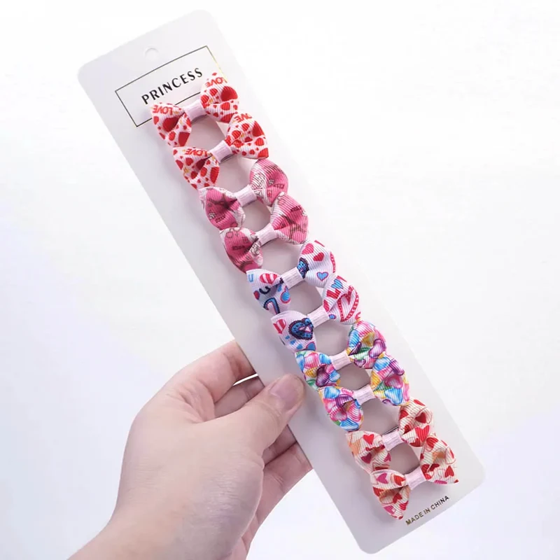13 Kinds Of Style Dog Hair Bows Brand New Pet Grooming Accessories 10 Pcs/Lot Ribbon Bow With Alligator Clip Pet Christmas Gifts
