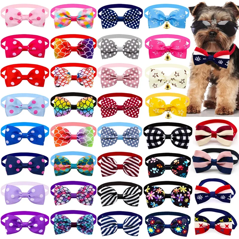 Cute Dog Bowtie Small Dog Bowtie Bulk Dogs Accessories Fashion Dog Bow Tie Pet Supplies Pet Bow Tie Collars for Small Dogs