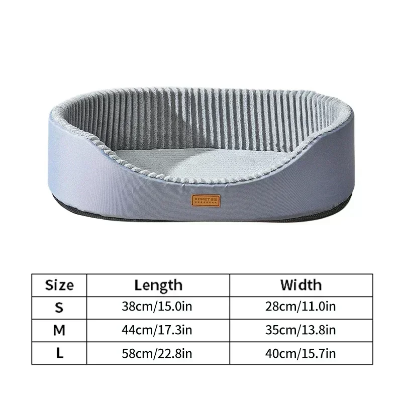 Double-Side Pet Dog Bed Anti Slip Cat Basket High Fence Dog House Pet Sleeping Cushion for Small Medium Large Dogs 강아지침대 perros