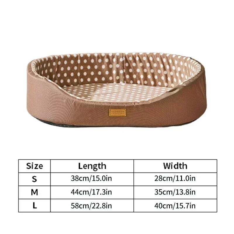 Double-Side Pet Dog Bed Anti Slip Cat Basket High Fence Dog House Pet Sleeping Cushion for Small Medium Large Dogs 강아지침대 perros
