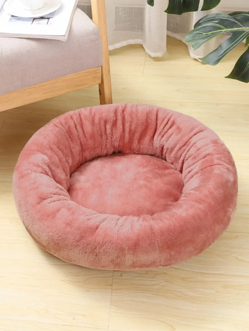 Pet Dog Bed Comfortable Donut Round Dog Kennel Ultra Soft Washable Dog and Cat Cushion Bed Winter Warm Doghouse Dropshipping