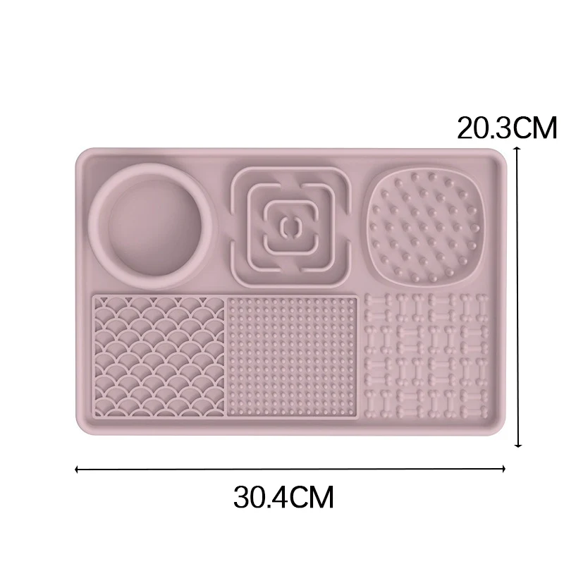 Pet Puppy Fengrong Toy Fengrong Licking Mat Licking Slow Feeding Bowl Slow Food Basin Anti-Choke Small Size Dogs Silicone