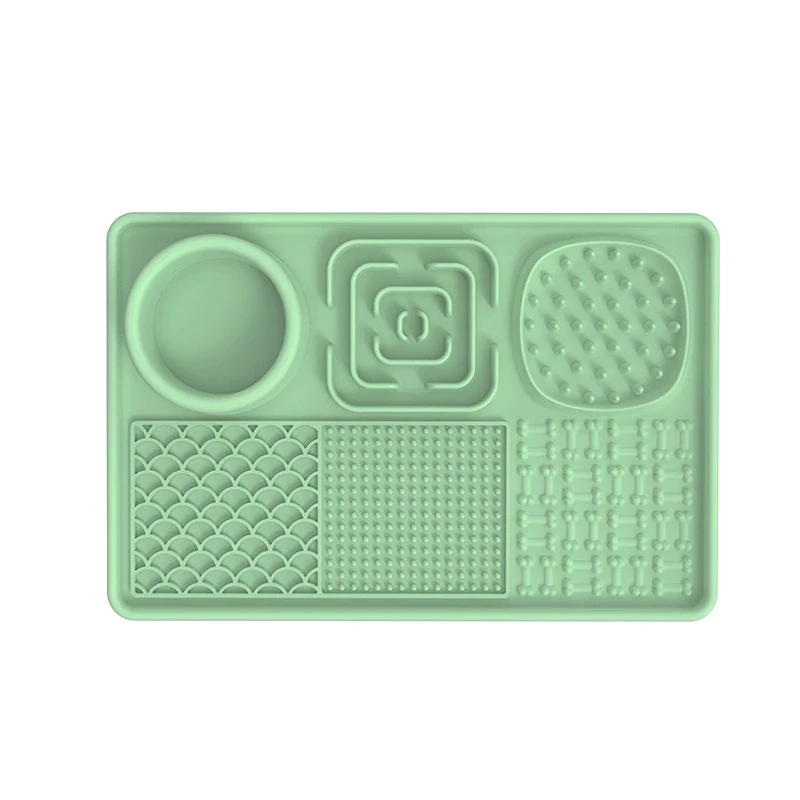 Silicone Pet Placemat Dog Bowl Licking Mat Cat Slow Feeding Bowl Smell Feeder Non Slip Anti-Choke Anti-Tumble Food Basin
