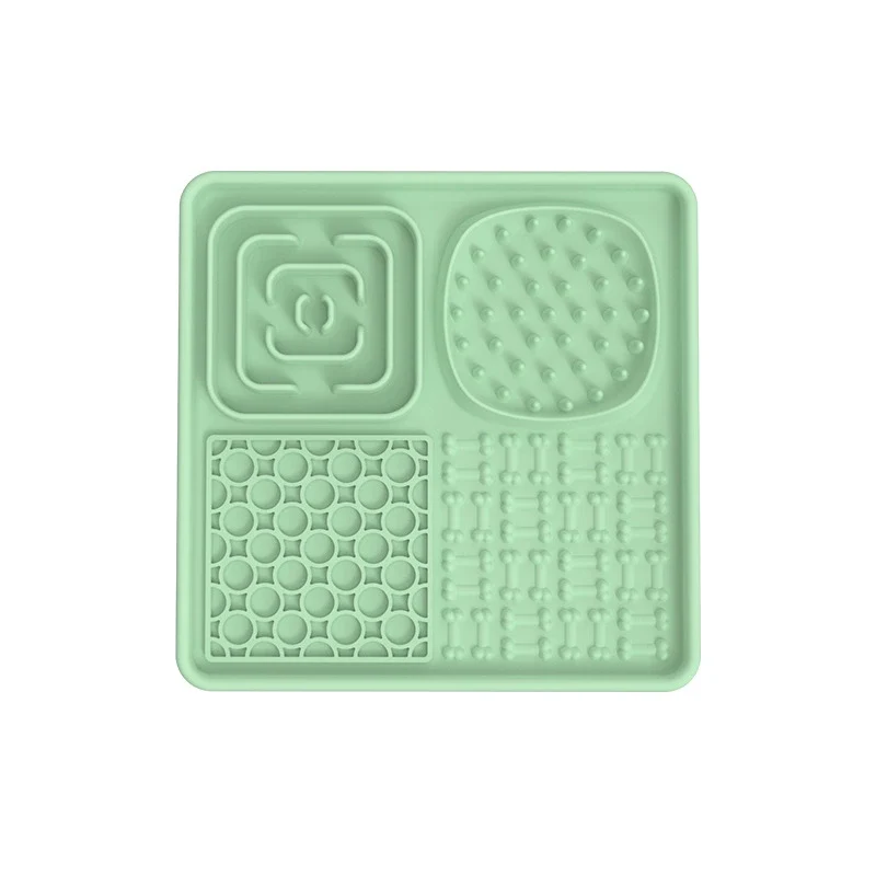 Silicone Pet Placemat Dog Bowl Licking Mat Cat Slow Feeding Bowl Smell Feeder Non Slip Anti-Choke Anti-Tumble Food Basin