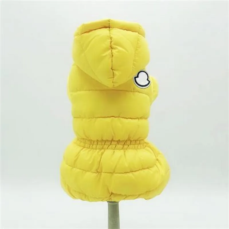 Winter Warm Down Dog Jacket Pet Dogs Costume Puppy Light-weight Four Legs Hoodie Coat Clothes For Teddy Bear Big Combinaison Ski