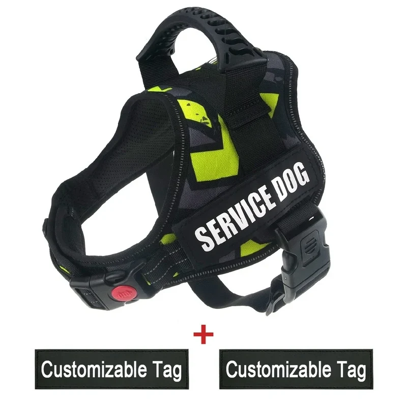 Reflective Nylon Pet Dog Harness All Weather Service Dog Vest Padded Adjustable Safety Vehicular Lead For large medium small Dog
