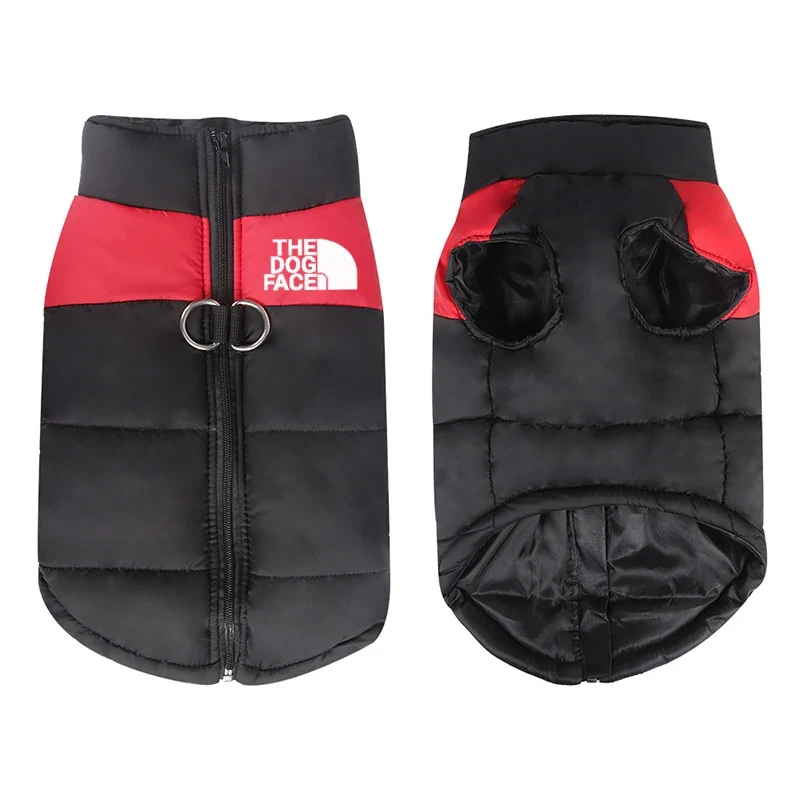 8 Size S-5XL Winter Dog Clothes For Pet Waterproof Warm Large Dog Vest Cat Puppy Ski Coats Jackets Green/Red/Blue/Pink