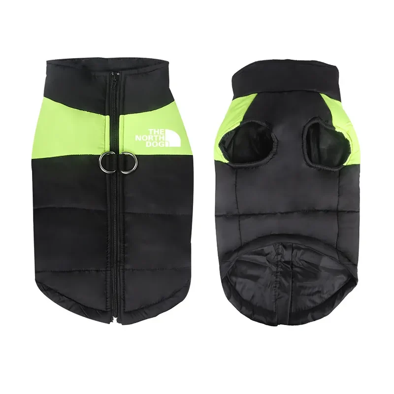 8 Size S-5XL Winter Dog Clothes For Pet Waterproof Warm Large Dog Vest Cat Puppy Ski Coats Jackets Green/Red/Blue/Pink